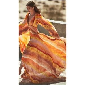 Alexis Orange and Yellow Maxi Dress